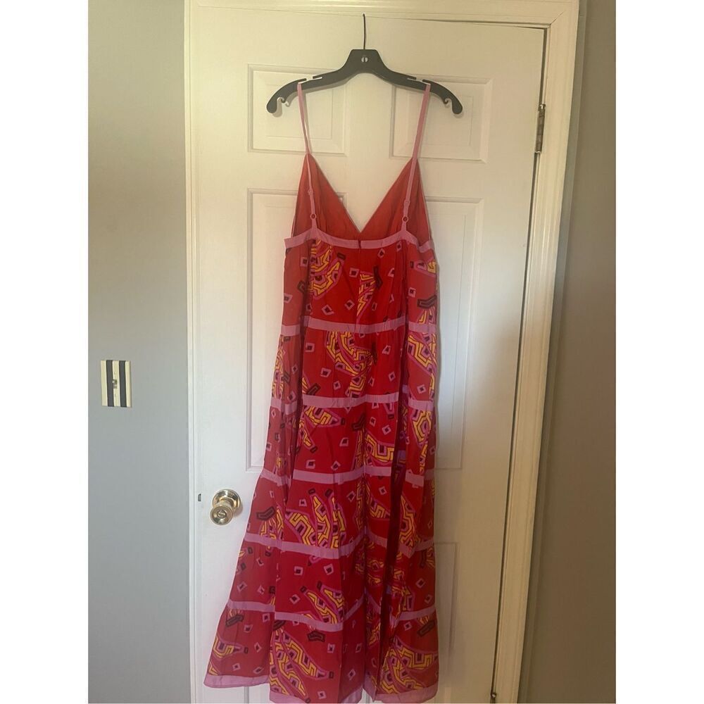 NWT FARM RIO RED TIKI BANANAS MAXI TIERED DRESS - Picture 11 of 11